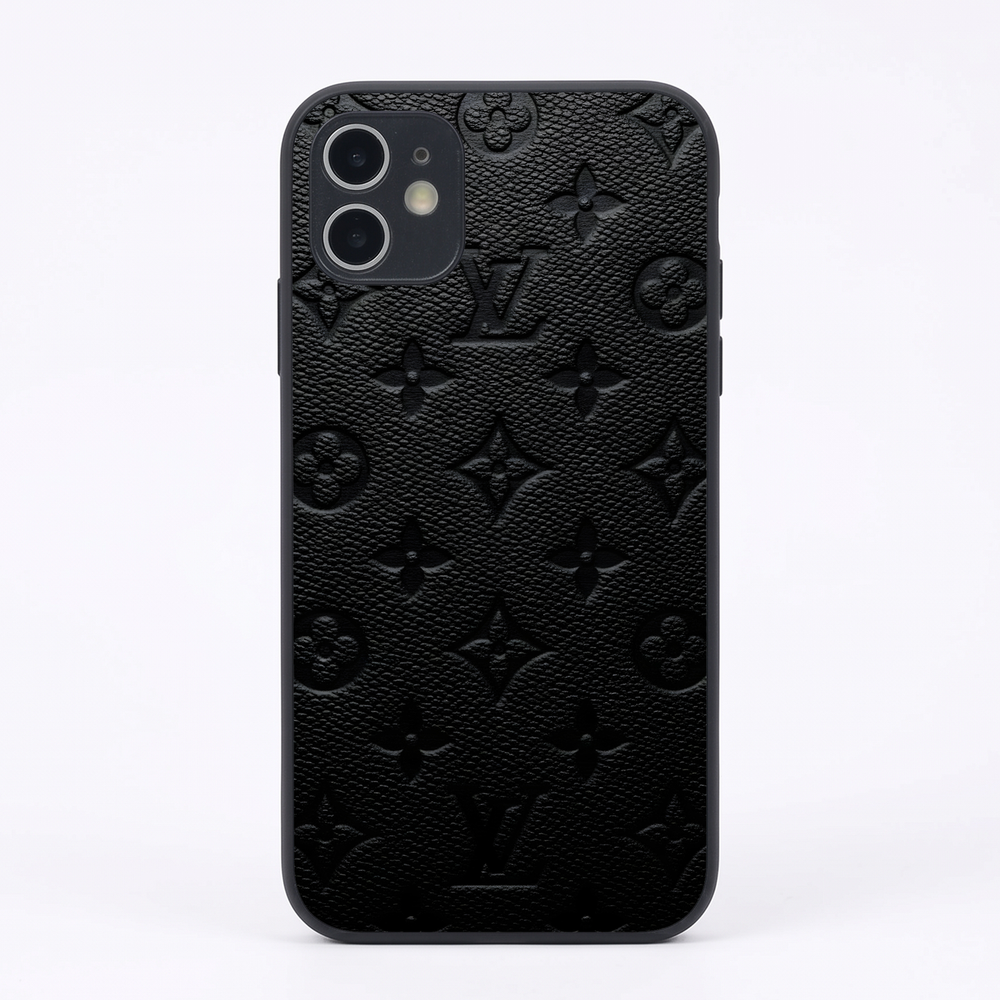 Luxe Leather Metal Back Case for Apple Iphone 11