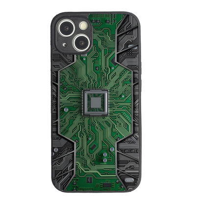 Chip Mode Metal Back Case for Apple Iphone 13
