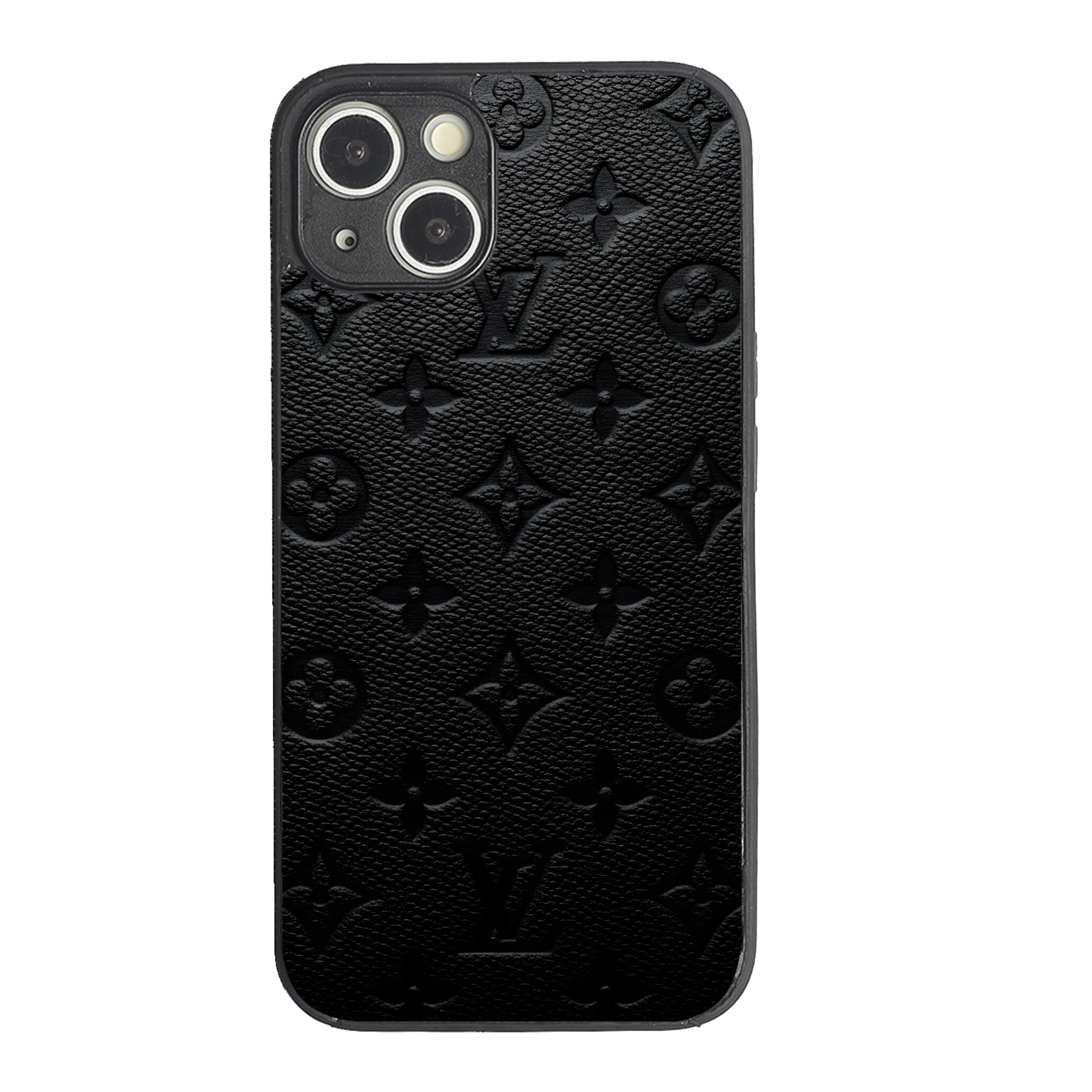 Luxe Leather Metal Back Case for Apple Iphone 13