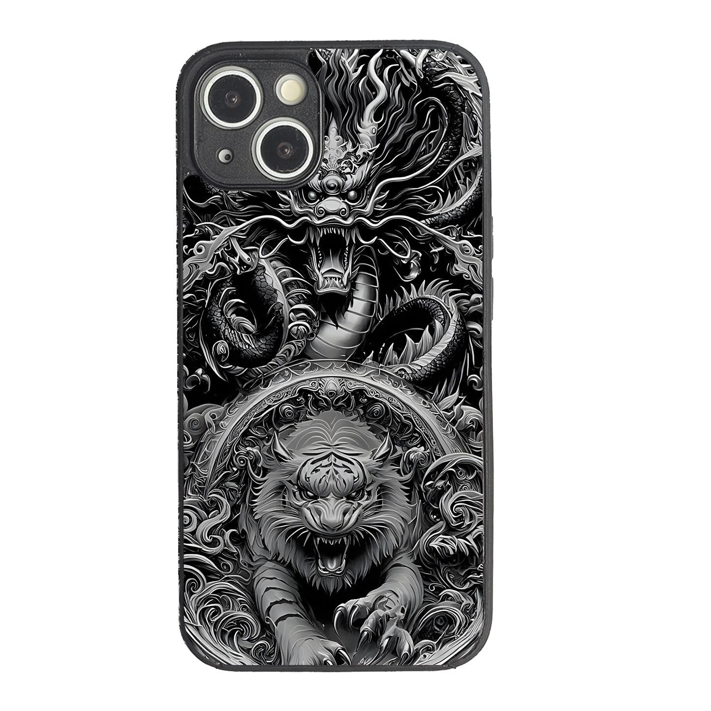 Dragon Ink Metal Back Case for Apple Iphone 15