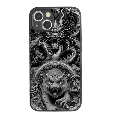 Dragon Ink Metal Back Case for Apple Iphone 15