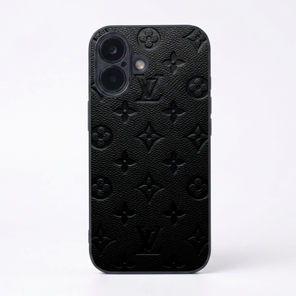Luxe Leather Metal Back Case for Apple Iphone 17