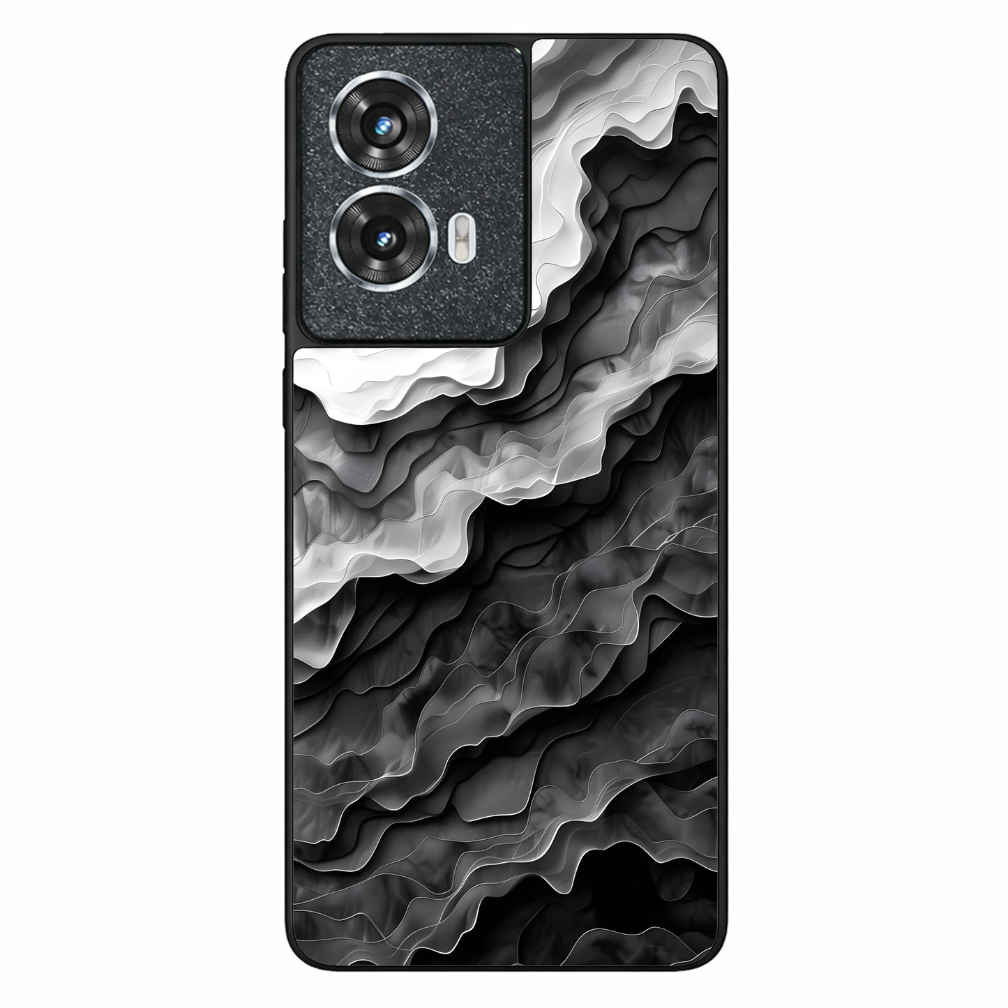 Stone Flow Metal Back Case for Moto G85