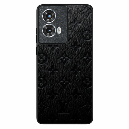 Luxe Leather Metal Back Case for Moto G85