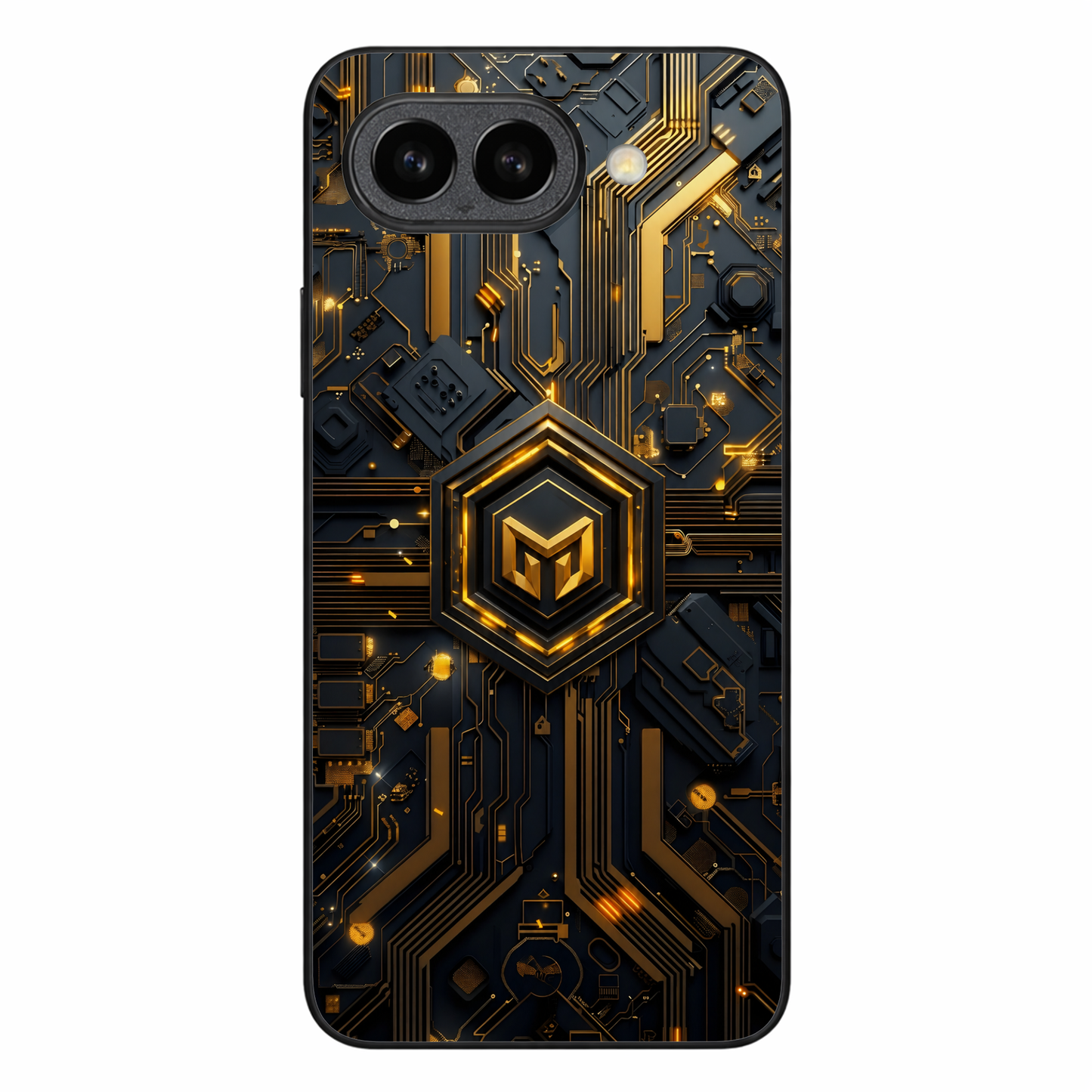 Gold Circuit Metal Back Case for Google Pixel 9A