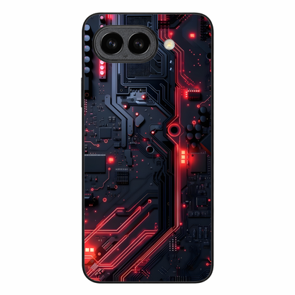 Red Surge Metal Back Case for Google Pixel 9A