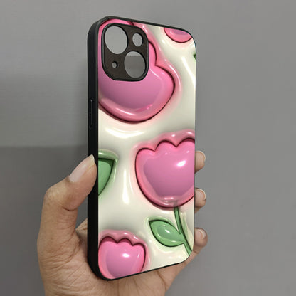 Inflated Tulip Metal Back Case for Apple Iphone 14 Plus