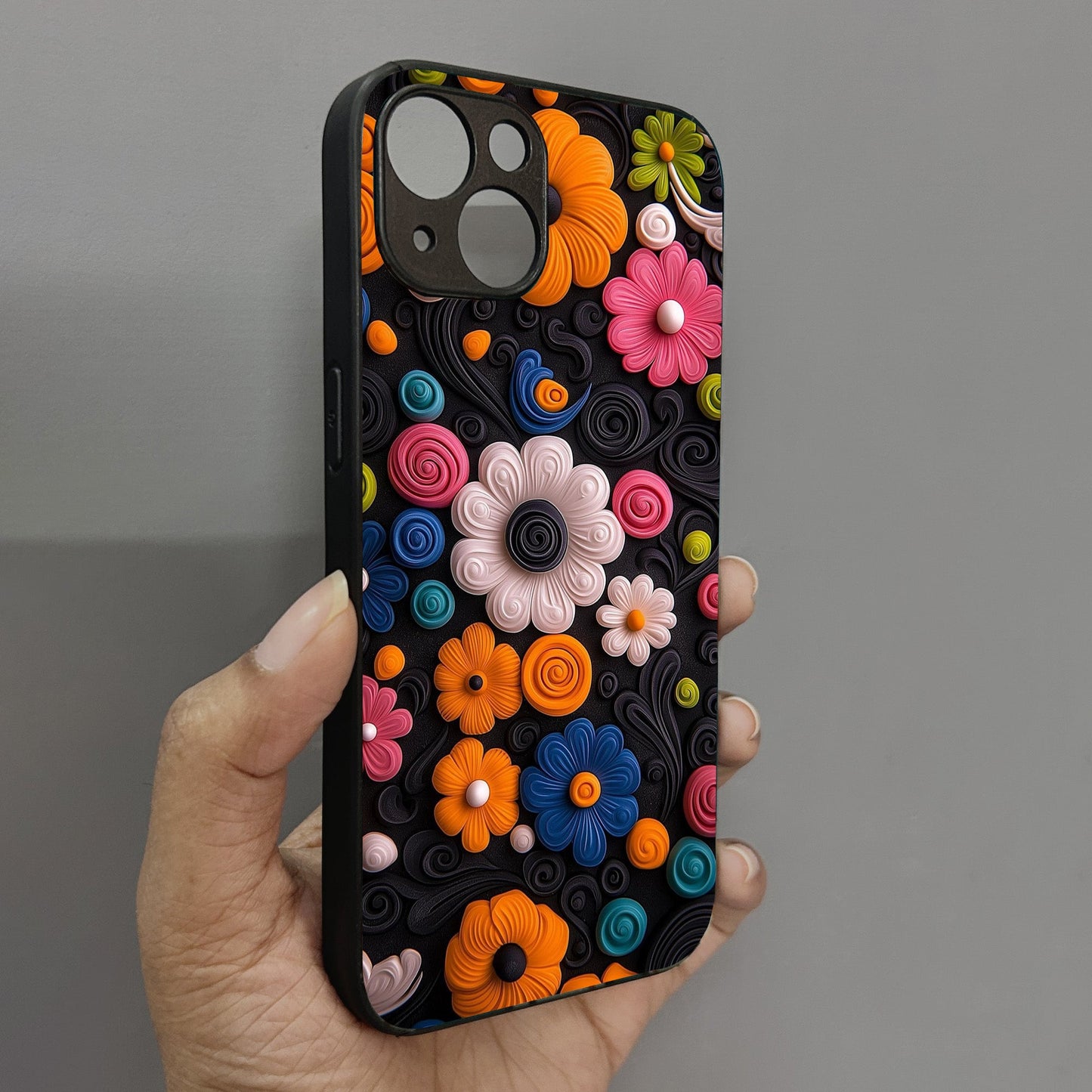 Floral Bliss Metal Back Case for Apple Iphone 14 Plus