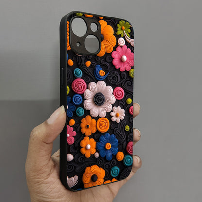 Floral Bliss Metal Back Case for Apple Iphone 14 Plus