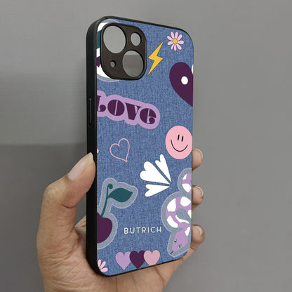 Denim Aesthetic Metal Back Case for Apple Iphone 14