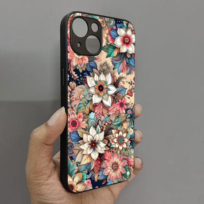 Floral Rush Metal Back Case for Apple Iphone 14 Plus