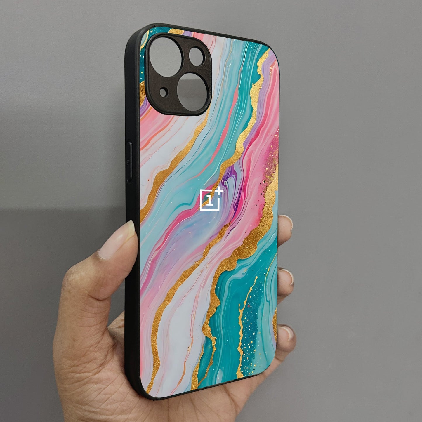 Pastel Luxe Metal Back Case for Apple Iphone 15 Plus