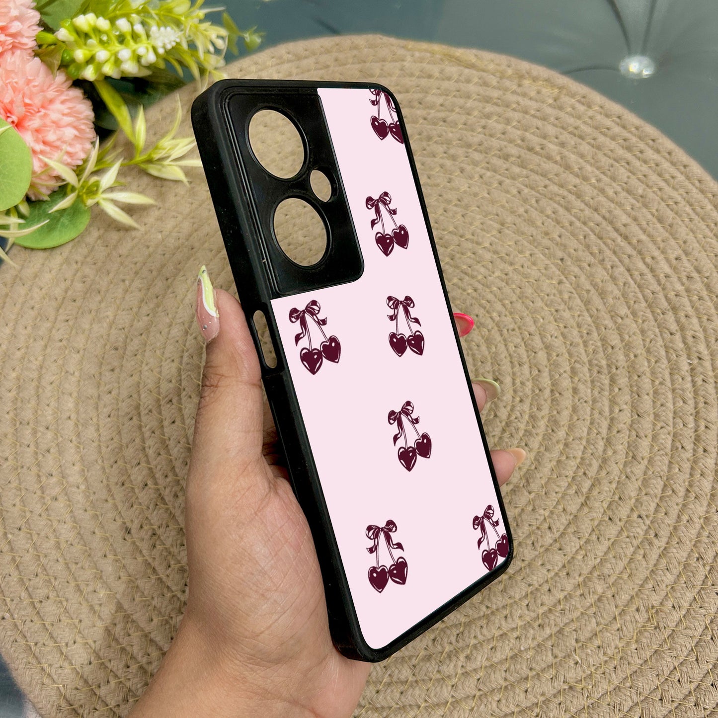 Blush Berry Metal Back Case for Oneplus Nord CE 3 Lite (5G)